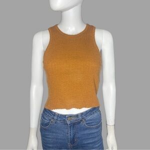 Urban Outfitters BDG Rust Orange Cut Off Ribbed Crop‎ Top